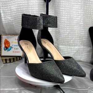 (T5)N by Nicole Miller - Women's Carty Pointed Toe Zip Pumps Stiletto Heel 8.5M